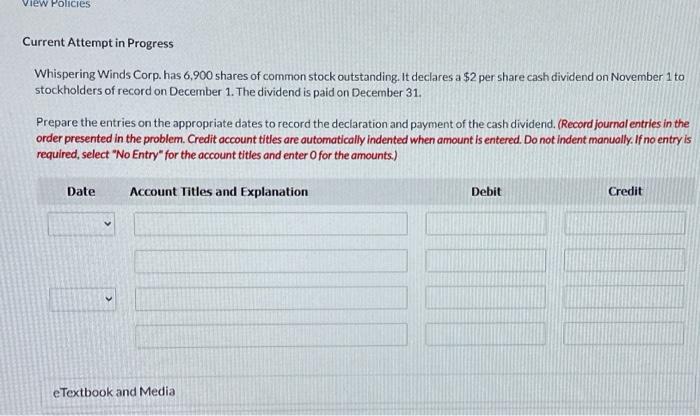  Current Attempt in Progress Whispering Winds Corp. has 6,900 shares of