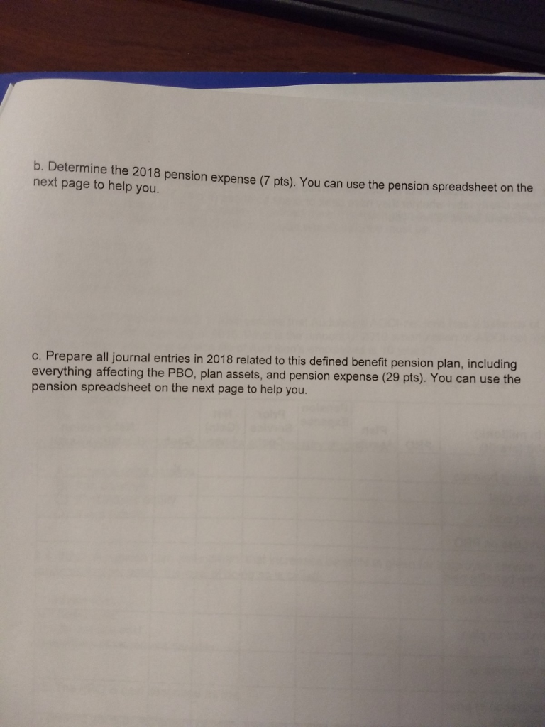 Thank you. Orpheum Productions has a defined benefit pension plan. ON December