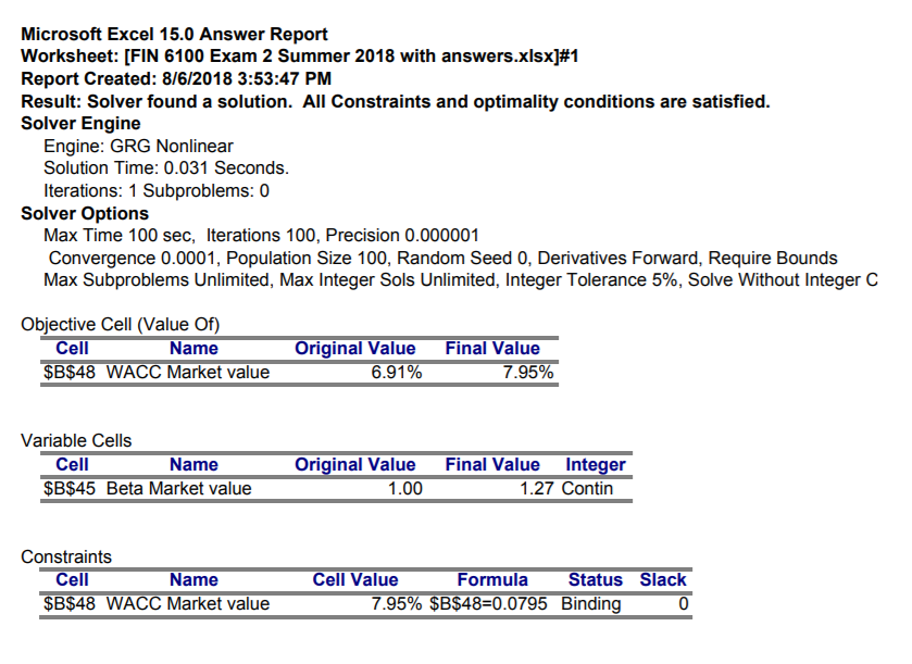 following firm is 7.95 percent. The company pays no dividends. What is