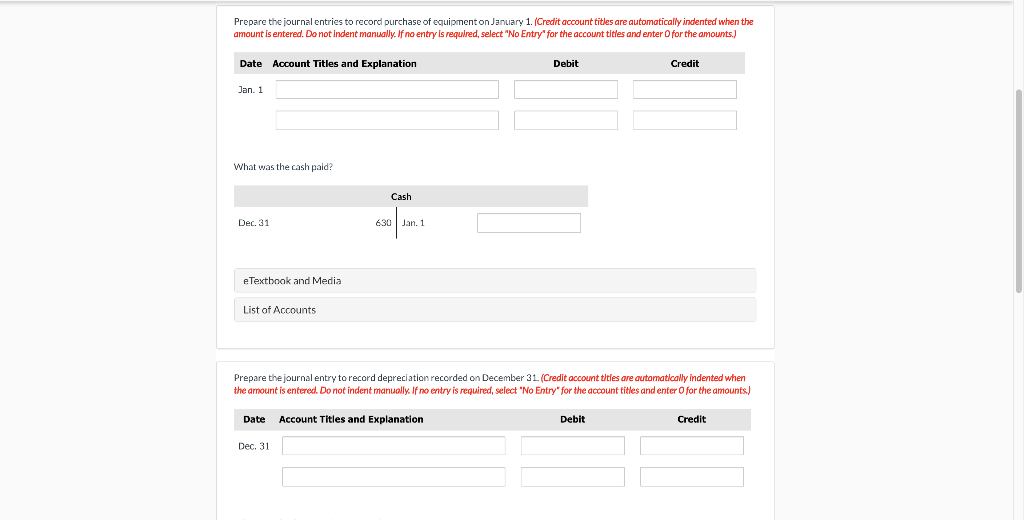 in Progress Shown below are the T-accounts relating to equipment that was