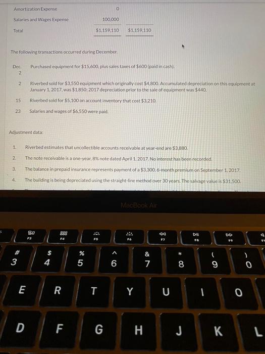 Debit Credit Cash $25,500 Accounts Receivable 35,400 Notes Receivable 8,000 Interest Receivable