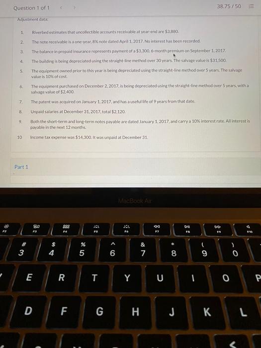 0 Inventory 36,160 Prepaid Insurance 3,300 Land 21,900 Buildings 152,100 Equipment 60,000