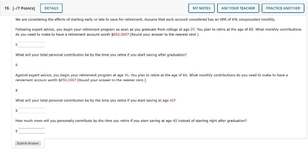 16. [-17 Points] DETAILS MY NOTES ASK YOUR TEACHER PRACTICE ANOTHER