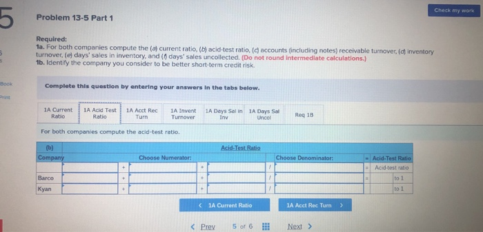 displayed below) Summary information from the financial statements of two companies competing