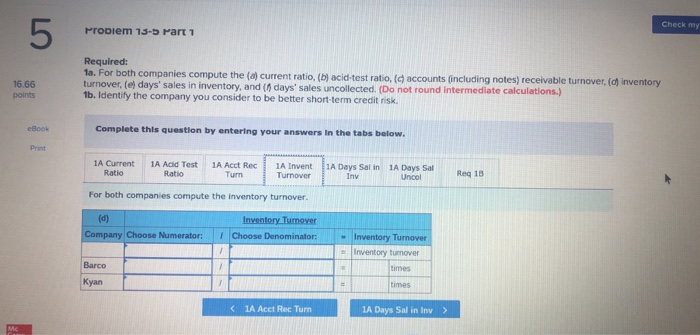 Company Data from the current year-end balance sheets Data from the current