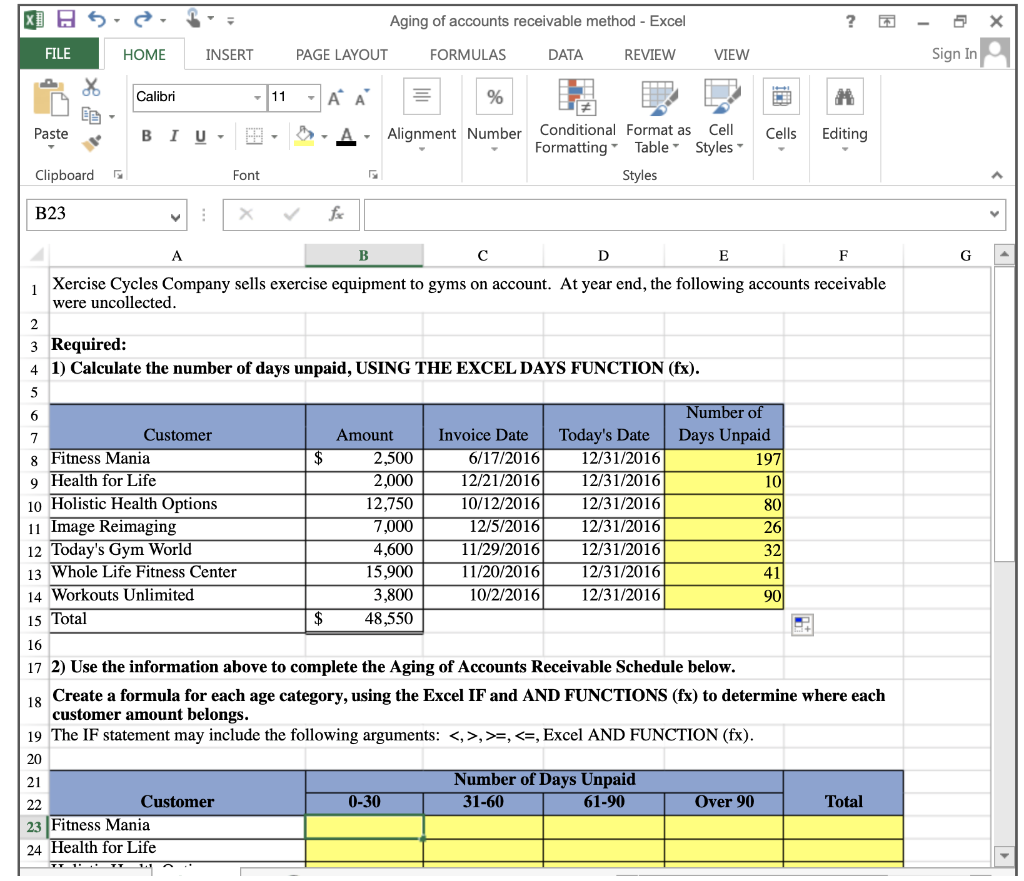 accounting hw? 1 Xercise Cycles Company has provided its year ended accounts