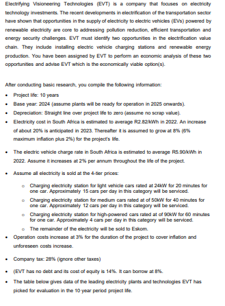  Electritying Visioneering Technologies (EVT) is a compary that foouses on electricty