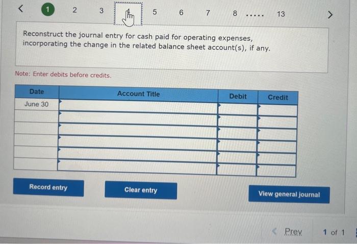 net income and cash dividends paid c. New equipment is acquired for