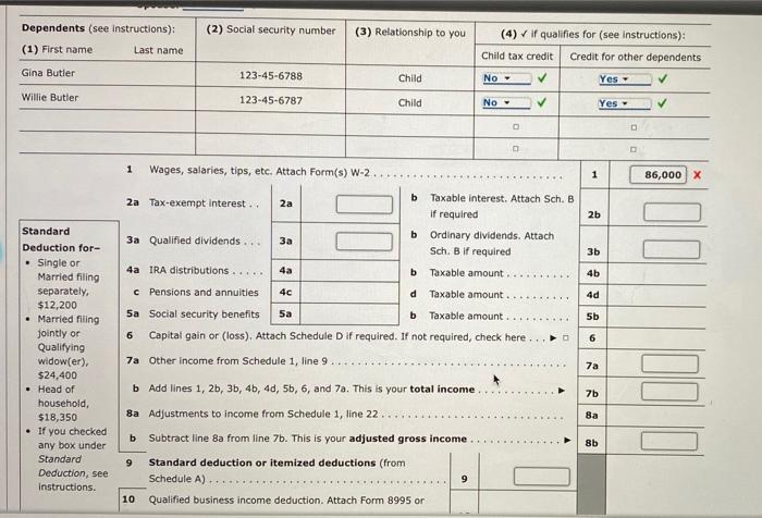 Dan's Social Security number is 111-11-1112, and Freida's is 123-45-6780. Dan was