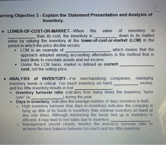 These items have two common characteristics: (1) they are owned by the