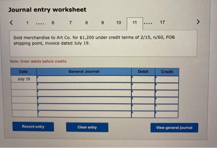 for $2,300 under credit terms of 2/15, n/60, FOB destination, invoice dated