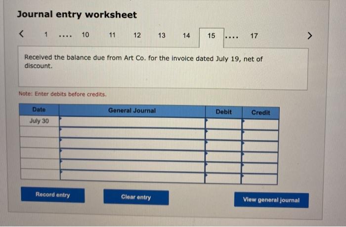 2, net of the discount. 16 Paid the balance due to Boden