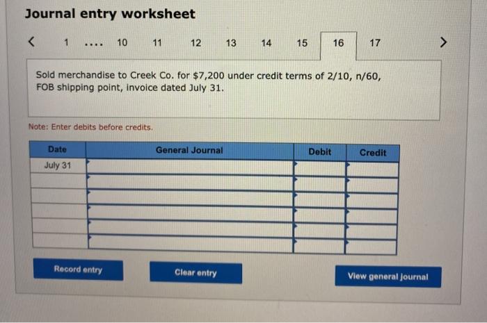 Company within the discount period. 19 Sold merchandise that cost $800 to