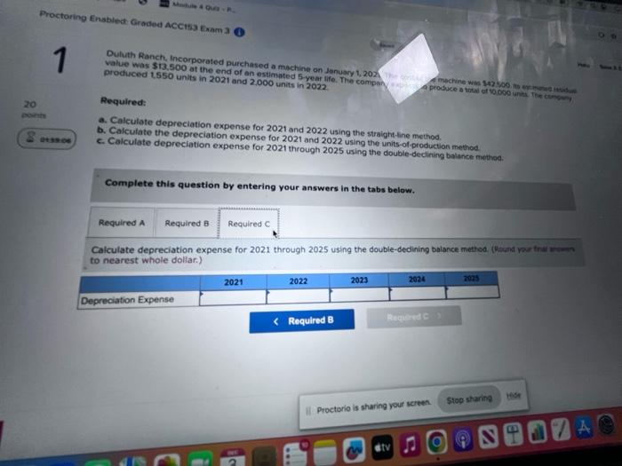 end of an estimited 5 year life. Tho compary s. produced 2550