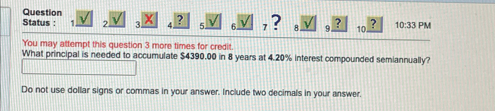  Question Status : 1. V 3 2 4? 5 ?2 6