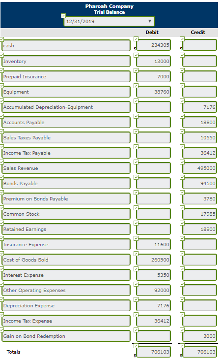 insurance Equipment $30,500 Accounts payable 30,500 Interest payable 6,600 Bonds payable 38,760