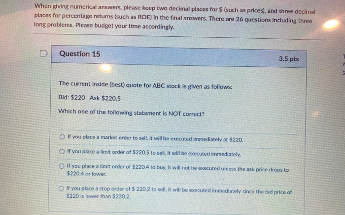  When giving numerical answers, please keep two decimal places for $(such