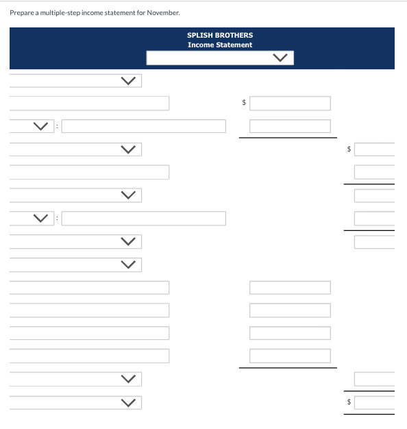 employees, of which $4,440 is for Nowember and $4,080 is for October.