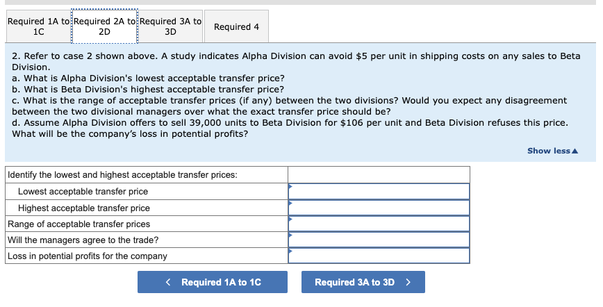 divisions within the same company. The managers of both divisions are evaluated
