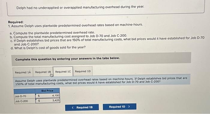 establishes bid prices that are 150% of total manufacturing costs, what bid