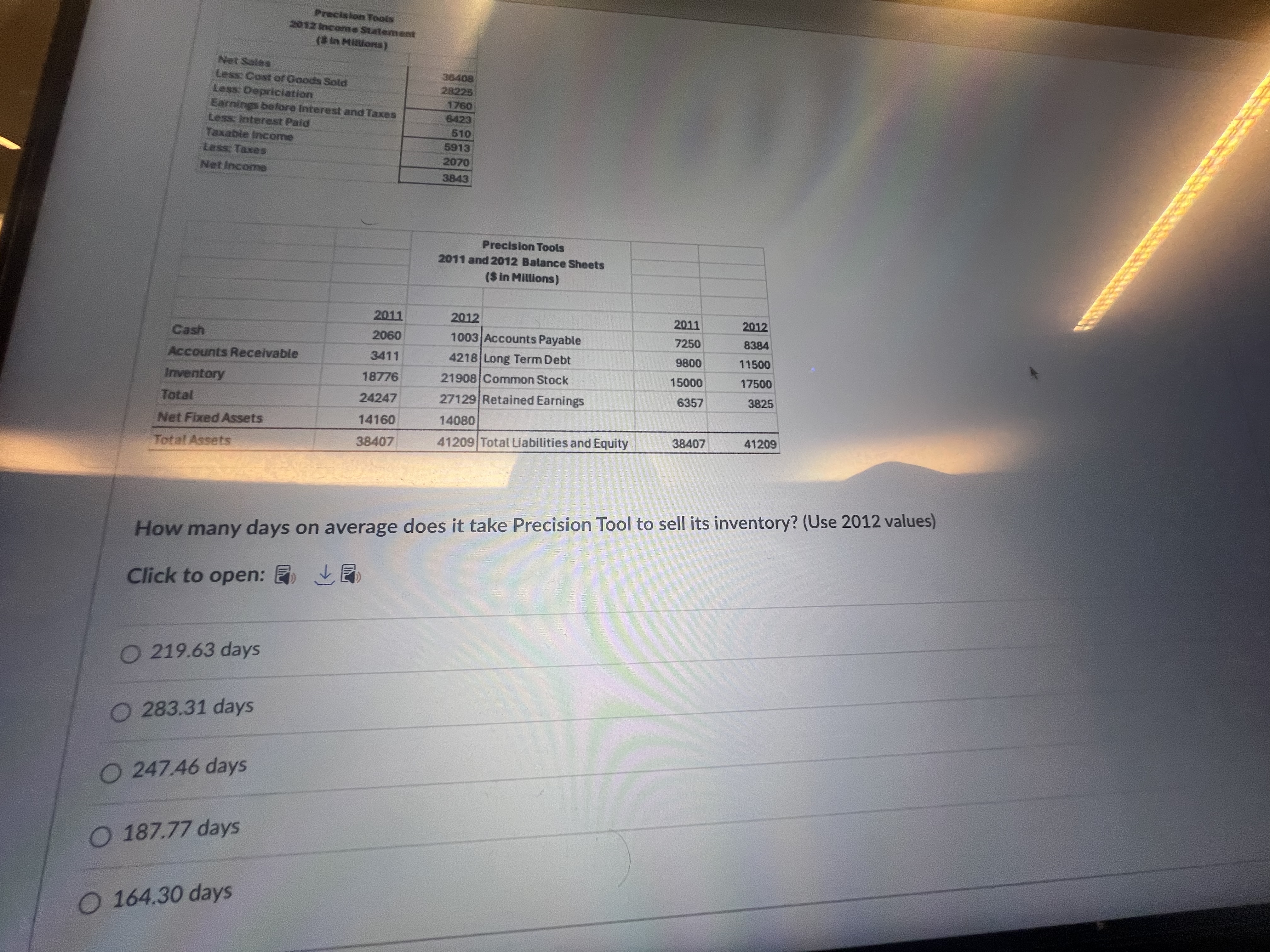  How many days on average does it take Precision Tool to