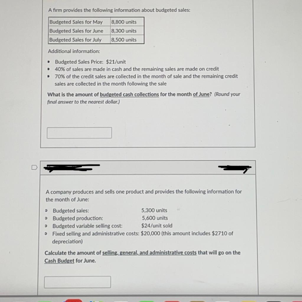 If you are only able to answer one question preferably answer question