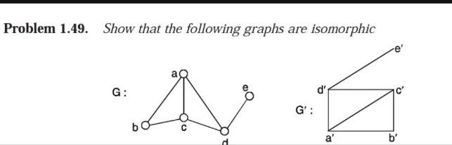 Problem 1.49. Show that the following graphs are isomorphic