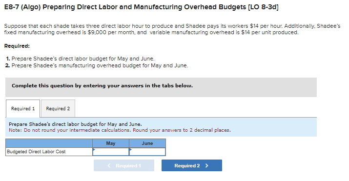 and ending finished goods inventories for May are 65 and 50 shades,