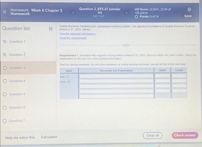  Homework: Week 6 Chapter 5 Homework Question list Question 1 Question