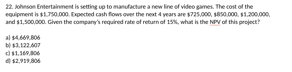 Please show all work!!! handwritten if possible and using no excel!!