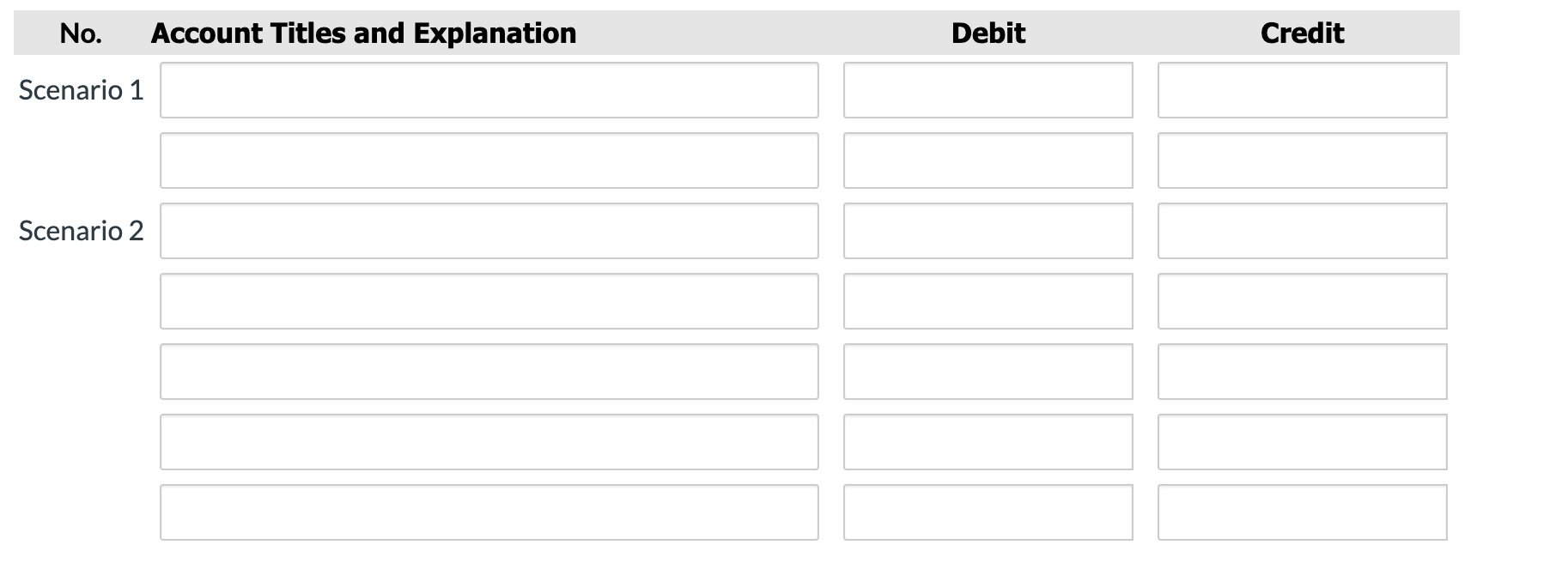 Flint had the following non-monetary transactions. Scenario 1: Flint exchanged 5,500 of