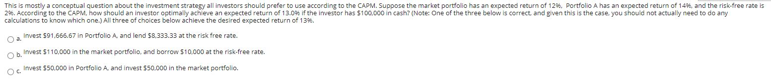  This is mostly a conceptual question about the investment strategy all