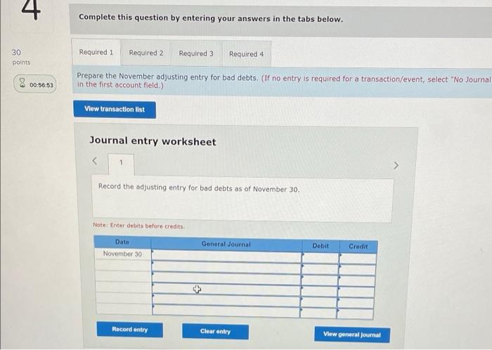 percentage of credit sales method to estimate bad debts. During November, IT