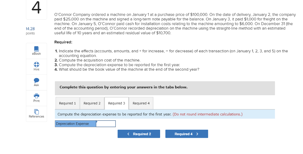 $25,000 on the machine and signed a long-term note payable for the