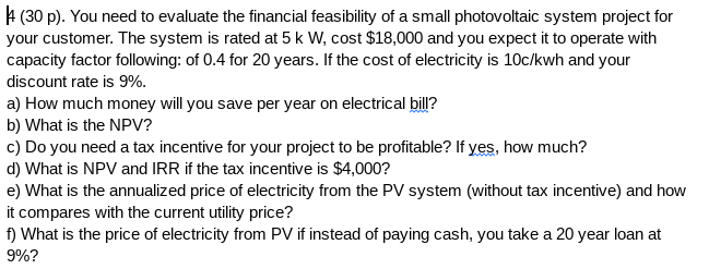 please show how you did d,e,f step by step (30 p). You