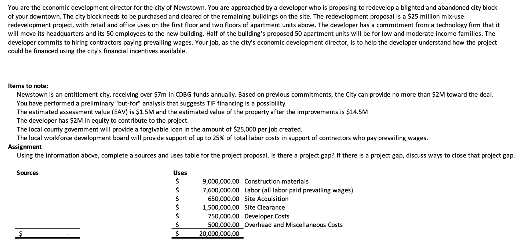 CDBG= Community development block grant TIF= Tax increment financing You are the