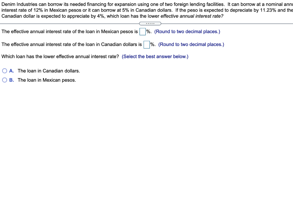 Denim Industries can borrow its needed financing for expansion using one