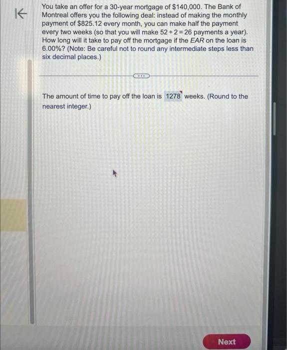 how do i solve this You take an offer for a 30-year