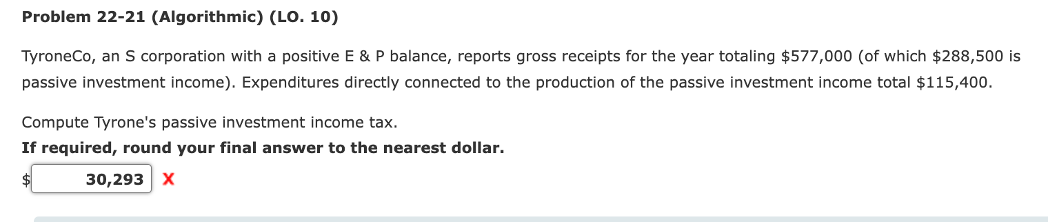 TyroneCo, an S corporation with a positive E \& P balance,