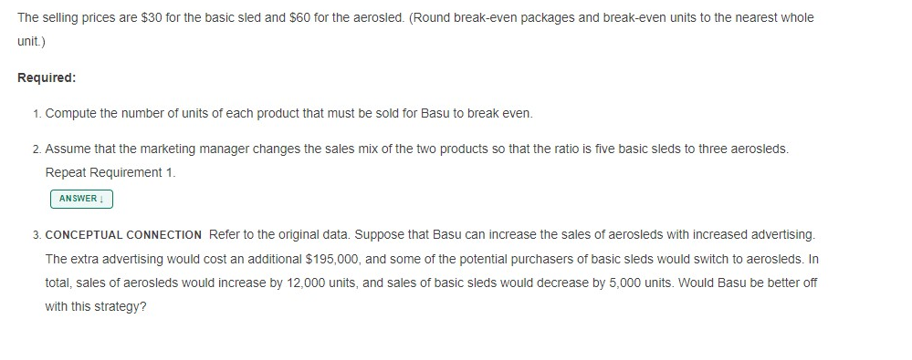 Earn Target Operating Income at the end of the chapter in your