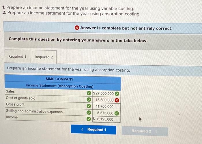 LO P2 Sims Company began operations on January 1 . Its cost