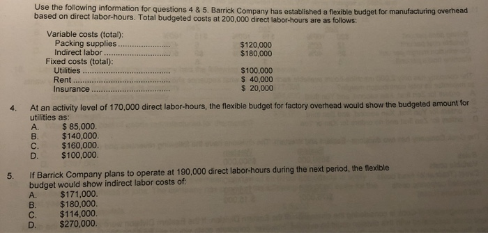number 4= D and number 5= A. please explain the calculations to
