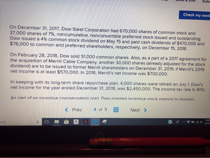  Dow's Basic is correct but cant seem to figure out Dow's