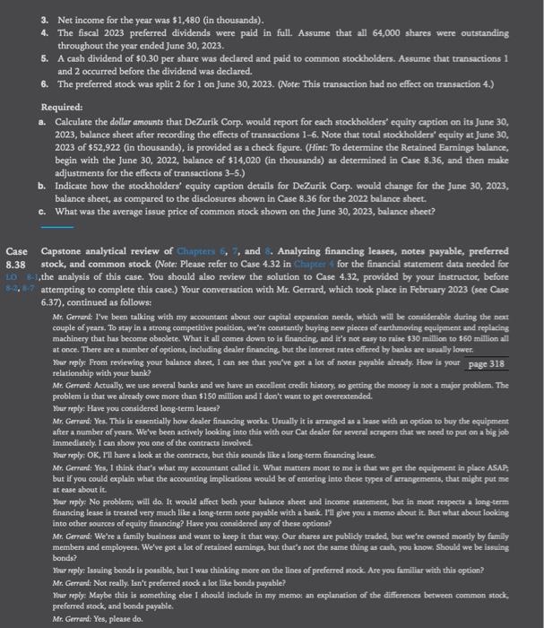 was $1,480 (in thousands). 4. The fiscal 2023 preferred dividends were paid