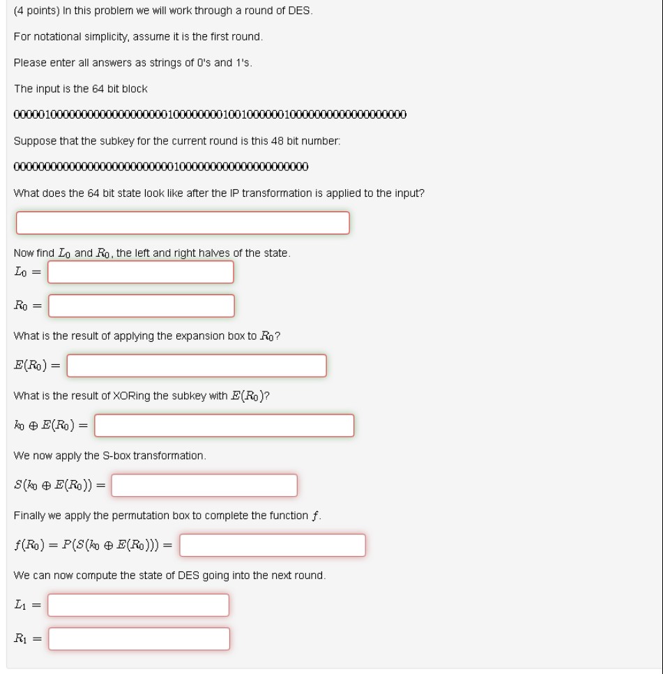 can you help solve (4 points) In this problem we will