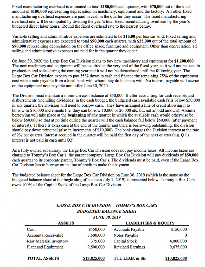 with the next part? Direct materials budget, including a schedule of expected