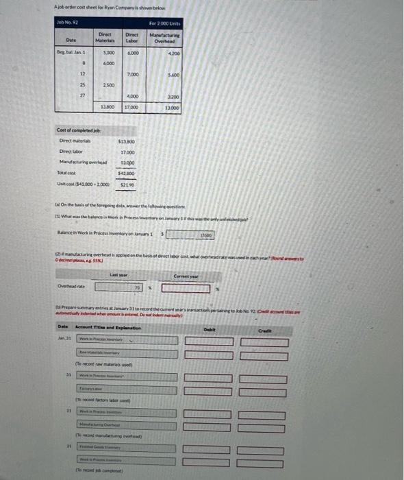 i need help on how to solve this question? A job order