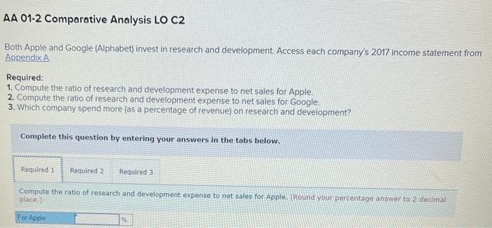  appendix A at the bottom AA 01-2 Comparative Analysis LO C2