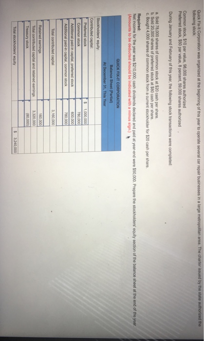  c. Balance Sheet (Partial)