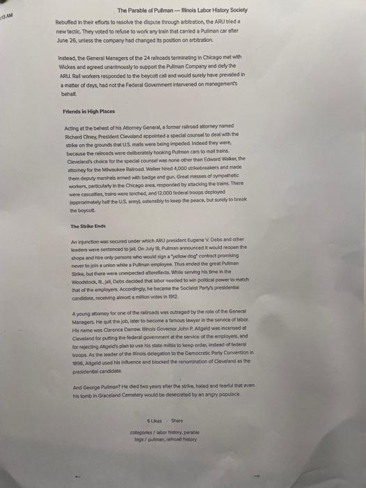 labor struggles In Amedcan social history. What began as a revalt of